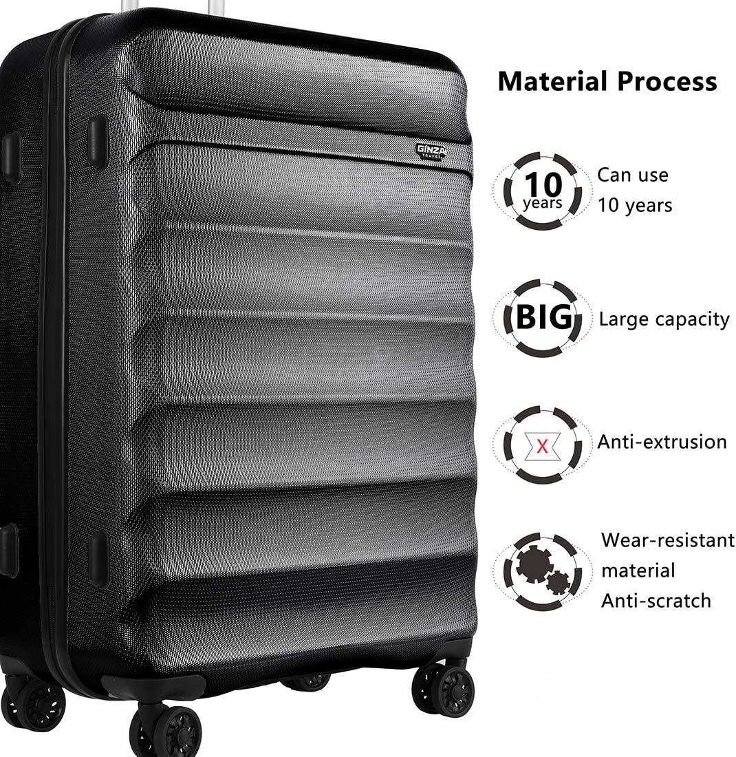2pcs Anti-scratch ABS Material Hardside Spinner luggage, Carry-On,20inch and 28inch Wear-resistant, Lightweight Spinner Suitcase