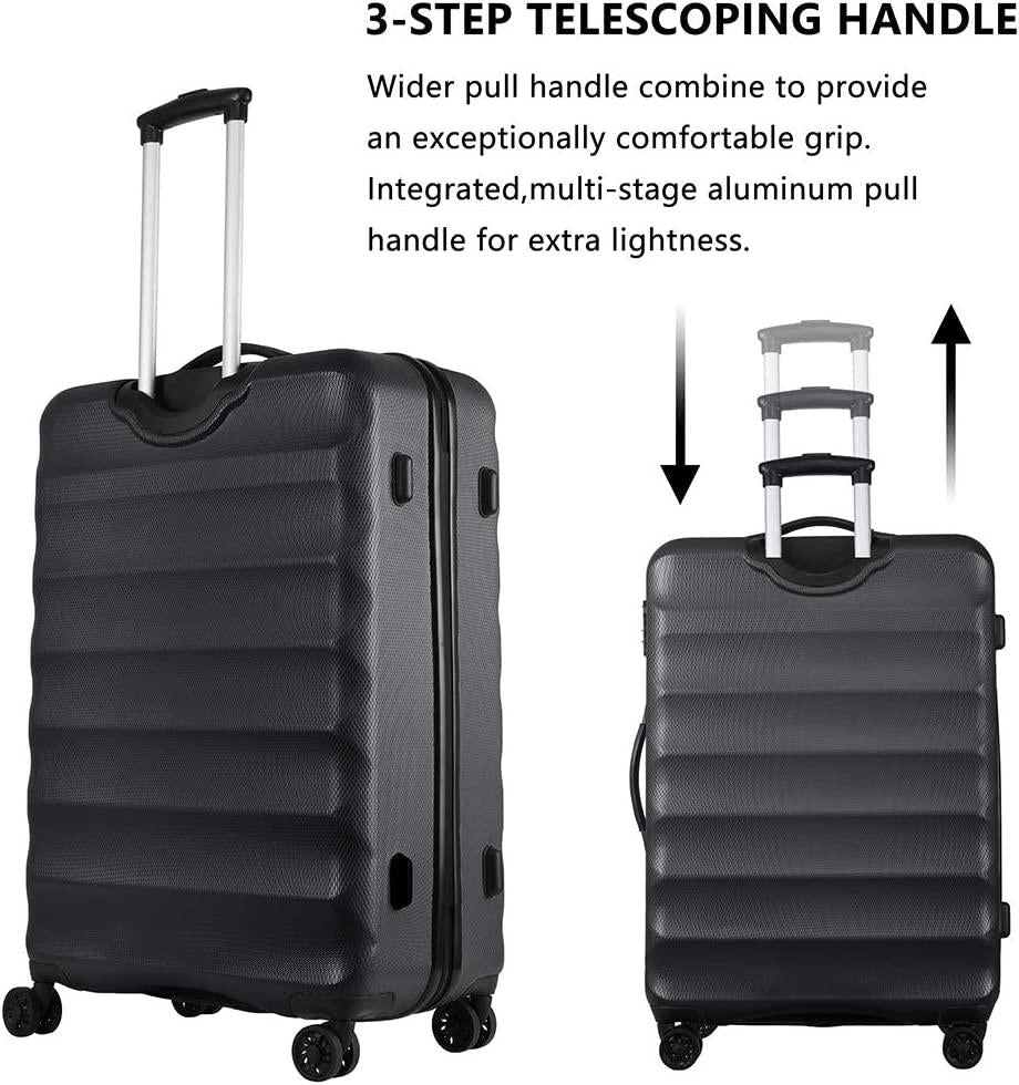 2pcs Anti-scratch ABS Material Hardside Spinner luggage, Carry-On,20inch and 28inch Wear-resistant, Lightweight Spinner Suitcase