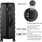 2pcs Anti-scratch ABS Material Hardside Spinner luggage, Carry-On,20inch and 28inch Wear-resistant, Lightweight Spinner Suitcase