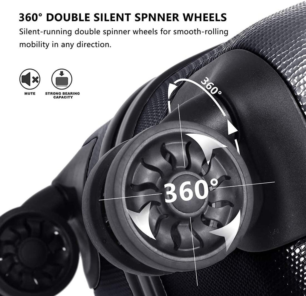 2pcs Anti-scratch ABS Material Hardside Spinner luggage, Carry-On,20inch and 28inch Wear-resistant, Lightweight Spinner Suitcase