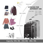 2pcs Anti-scratch ABS Material Hardside Spinner luggage, Carry-On,20inch and 28inch Wear-resistant, Lightweight Spinner Suitcase