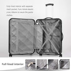 2pcs Anti-scratch ABS Material Hardside Spinner luggage, Carry-On,20inch and 28inch Wear-resistant, Lightweight Spinner Suitcase