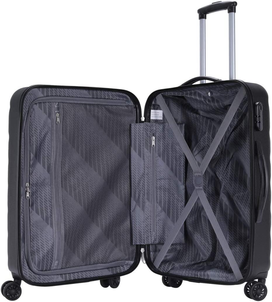 2pcs Anti-scratch ABS Material Hardside Spinner luggage, Carry-On,20inch and 28inch Wear-resistant, Lightweight Spinner Suitcase