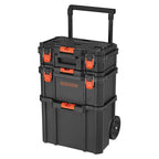 beyond by   BDST60500APB Stackable StoraSystem - 3 Piece Set (Small, Deep Toolbox, and Rolling Tote)