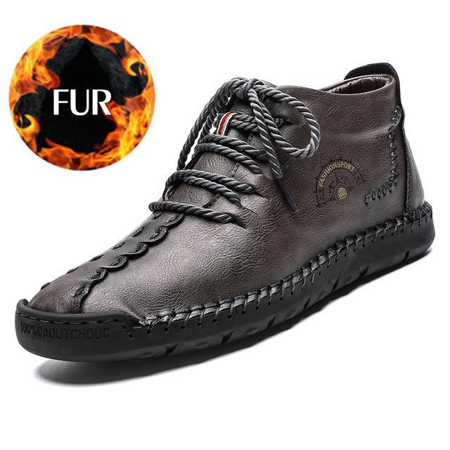 Autumn Winter Men's Big Size Leather Boots