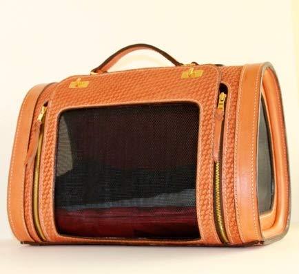 Becky Winston Woven Leather Pet Carrier