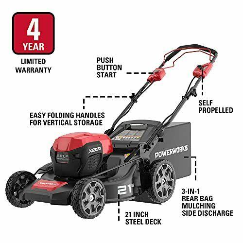XB 40V 21" Brushless Cordless Push Mower, Electric Self-Propelled Lawn Mower