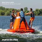 AIRHEAD Big Orange Cone | 1-4 Rider Towable Tube for Boating