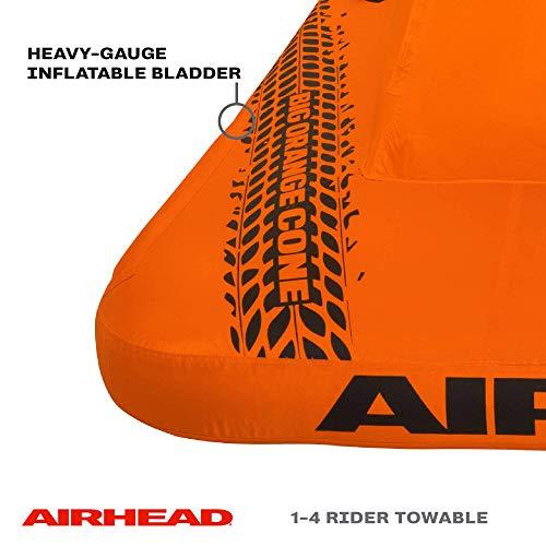AIRHEAD Big Orange Cone | 1-4 Rider Towable Tube for Boating