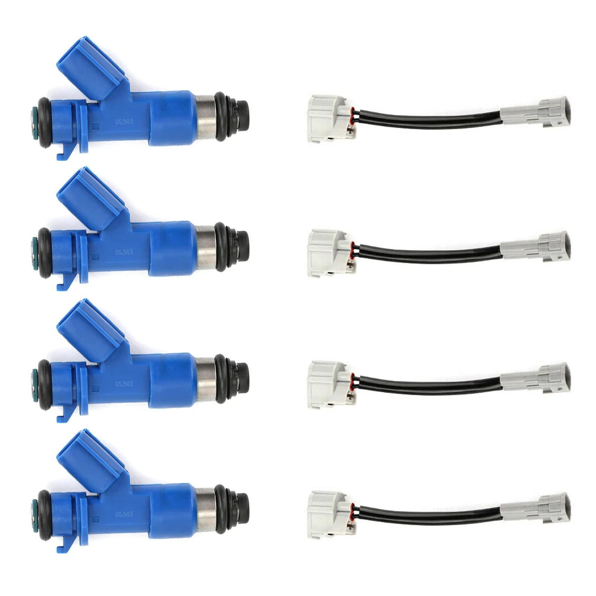 4PCS Fuel Injectors 16450RWCA01 Fit Honda Civic Fit Acura RSX W/Adapters 410CC Generic
