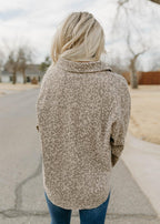 grey  corduroy button top