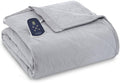 Thermee Micro Flannel Electric Blanket, Slate Grey, Queen