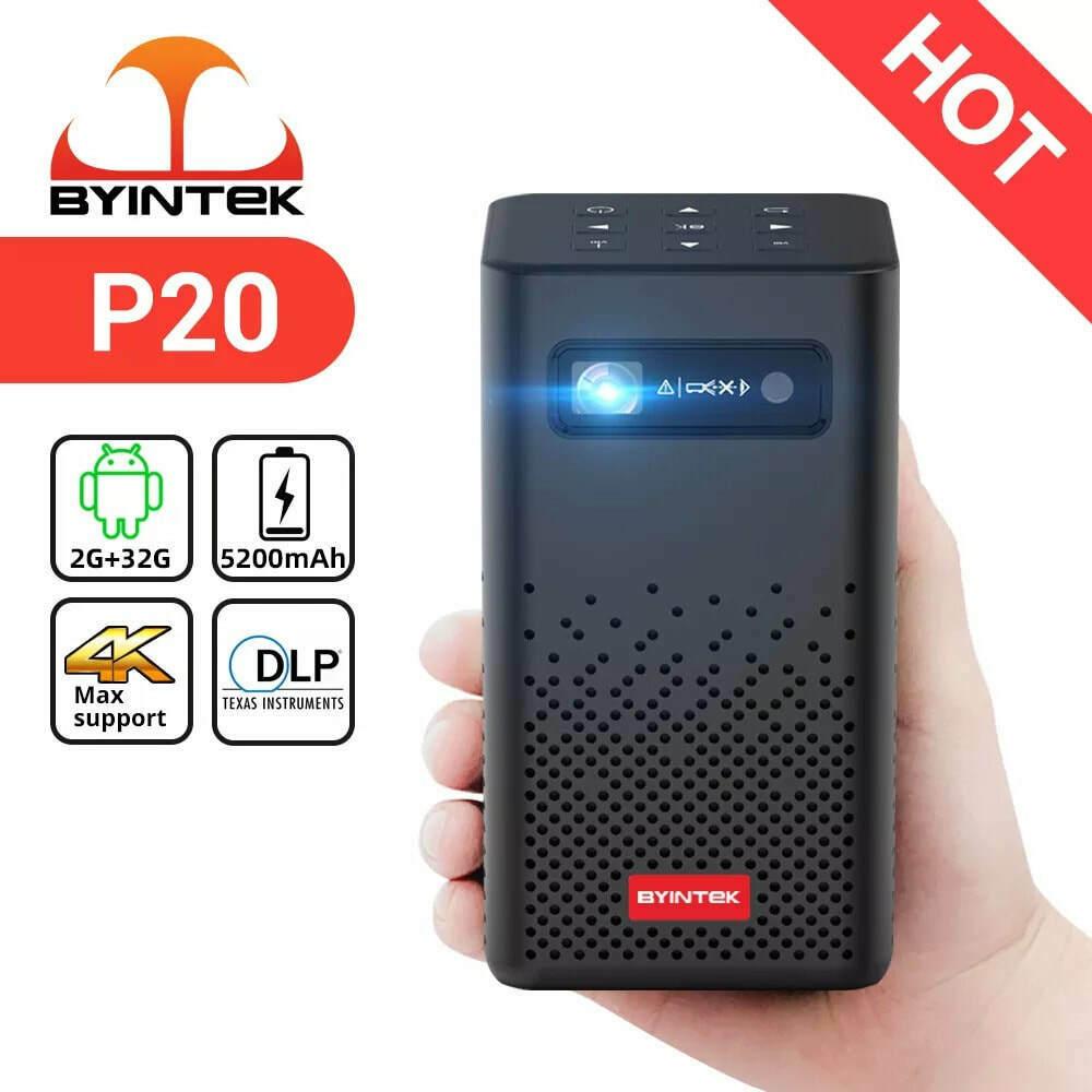 p20 mini portable pico smart android wifi screenless tv laser led dlp projector