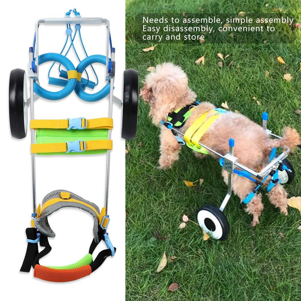 Pet Wheelchair, Aluminum Alloy Pet Wheelchair Adjustable Rehabilitation Training Scooter for Disabled Dog