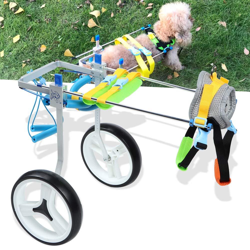 Pet Wheelchair, Aluminum Alloy Pet Wheelchair Adjustable Rehabilitation Training Scooter for Disabled Dog