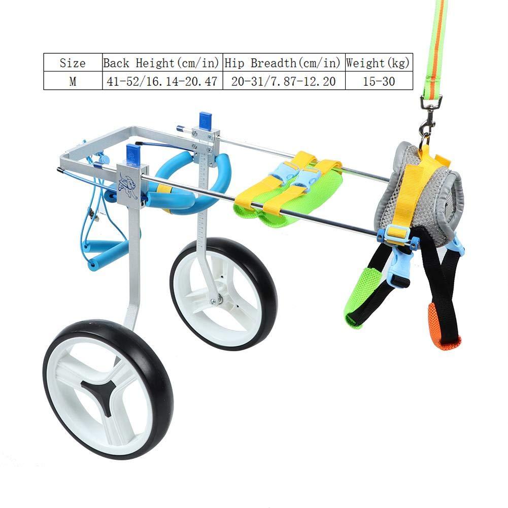 Ichiias Pet Wheelchair Aluminum Alloy Adjustable Rehabilitation Training Scooter for Disabled Dog