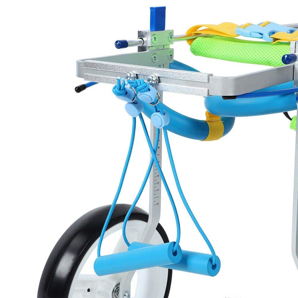 Ichiias Pet Wheelchair Aluminum Alloy Adjustable Rehabilitation Training Scooter for Disabled Dog