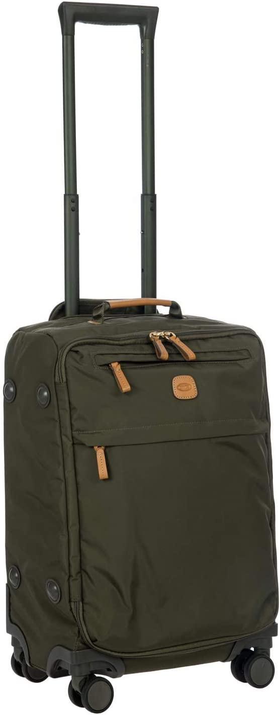 X Travel - Carry-On Luggage Bag with Spinner Wheels - 21 Inch - Luxury Luggage Bag - Olive