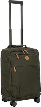 X Travel - Carry-On Luggage Bag with Spinner Wheels - 21 Inch - Luxury Luggage Bag - Olive