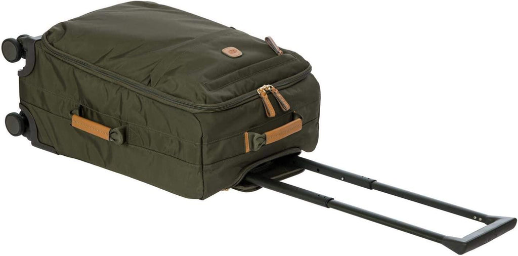X Travel - Carry-On Luggage Bag with Spinner Wheels - 21 Inch - Luxury Luggage Bag - Olive