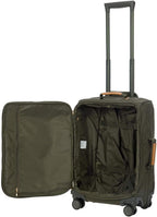 X Travel - Carry-On Luggage Bag with Spinner Wheels - 21 Inch - Luxury Luggage Bag - Olive