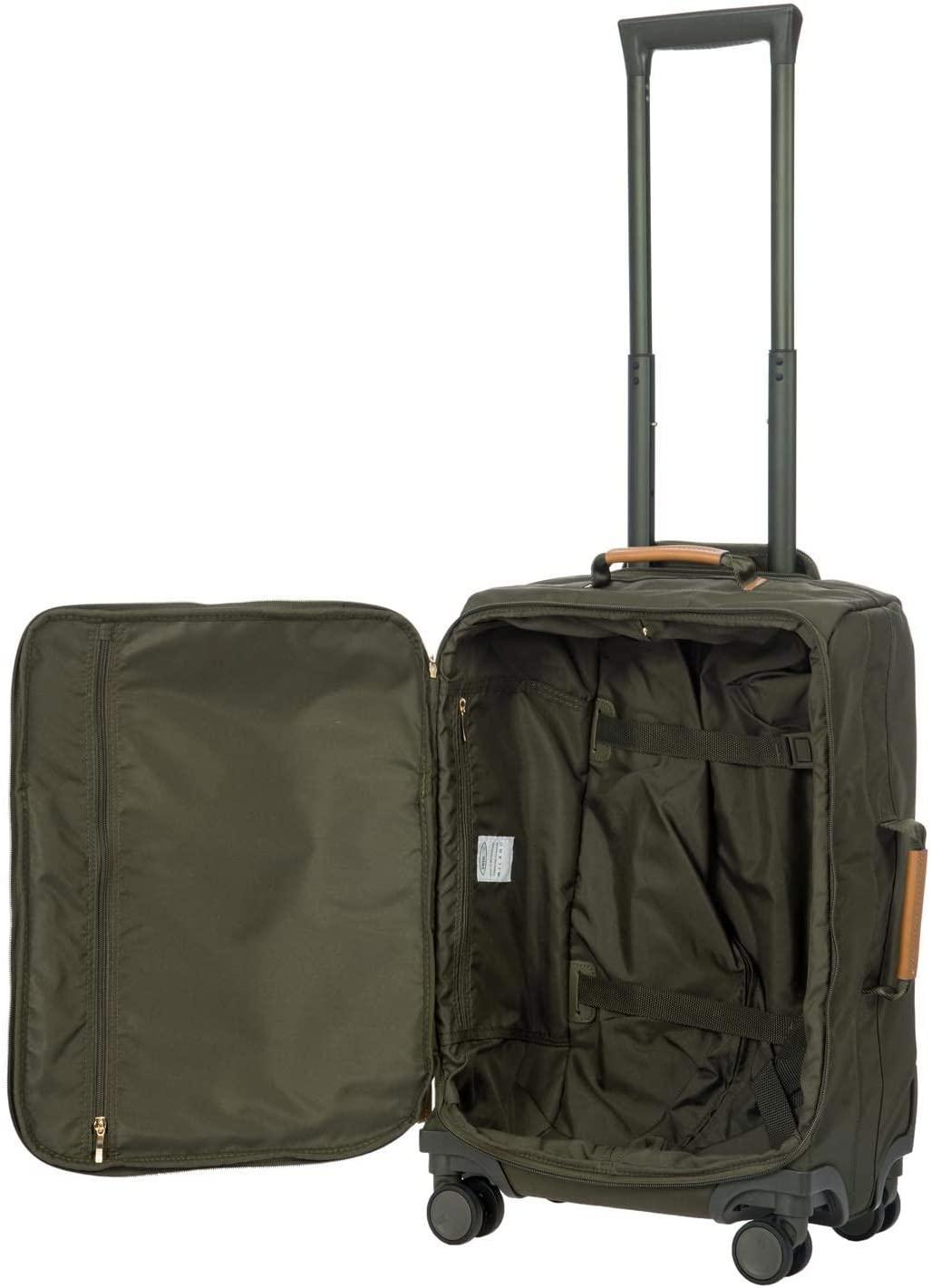 X Travel - Carry-On Luggage Bag with Spinner Wheels - 21 Inch - Luxury Luggage Bag - Olive