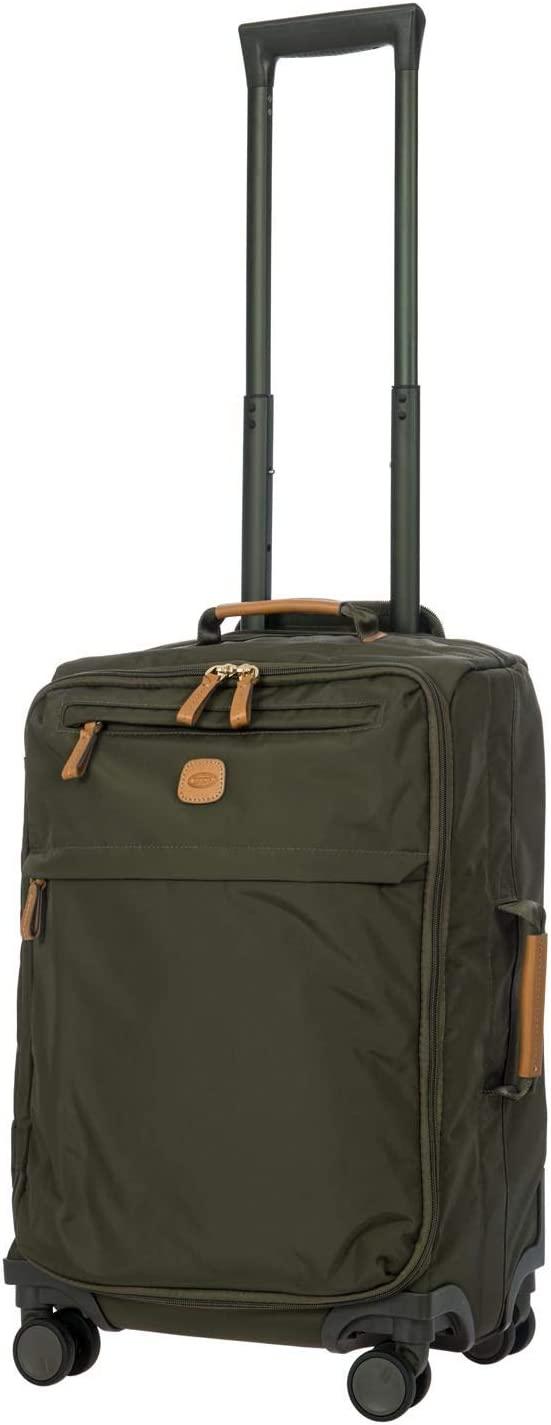 X Travel - Carry-On Luggage Bag with Spinner Wheels - 21 Inch - Luxury Luggage Bag - Olive
