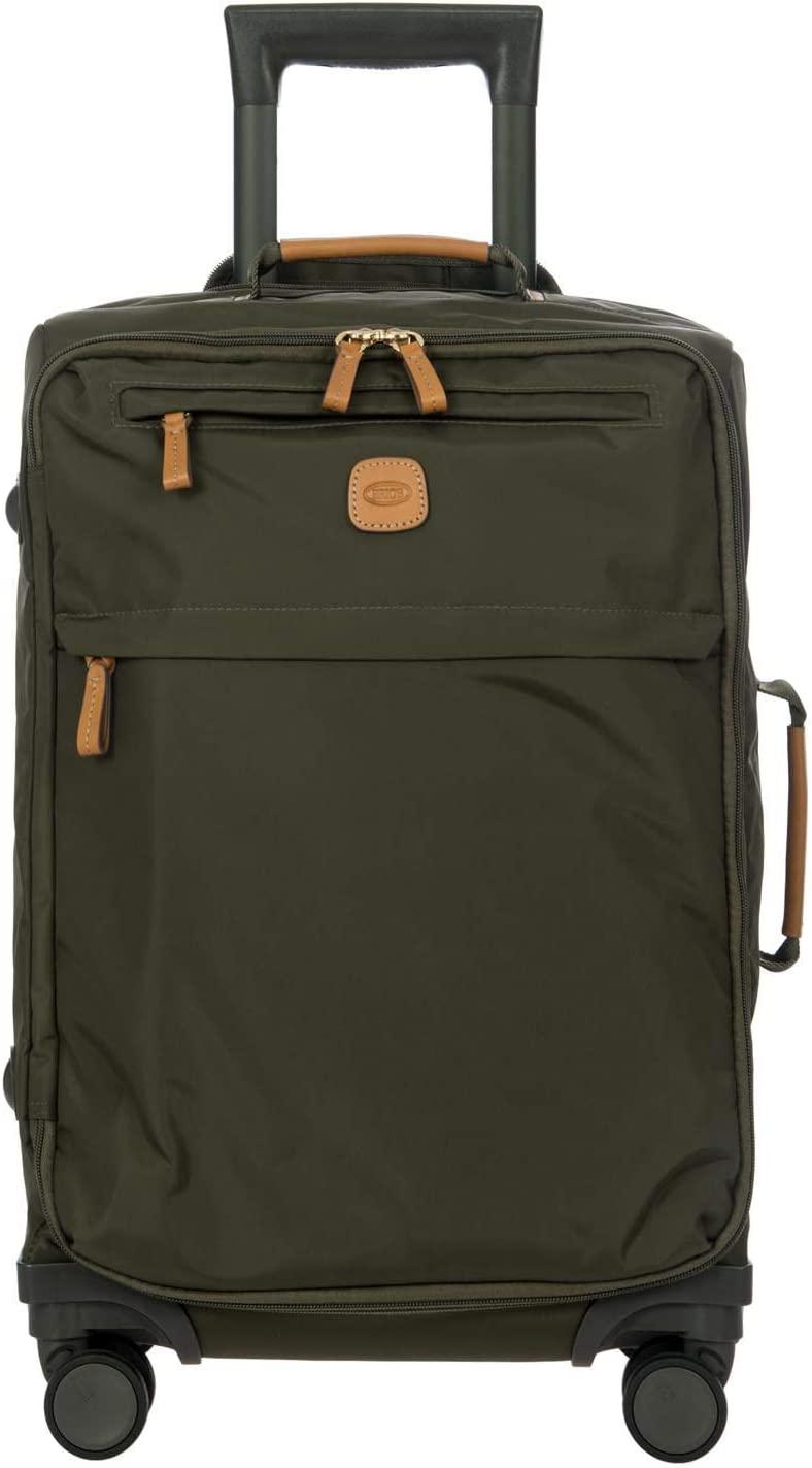 X Travel - Carry-On Luggage Bag with Spinner Wheels - 21 Inch - Luxury Luggage Bag - Olive