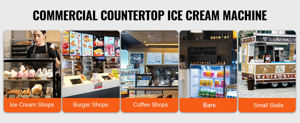 Soft Serve Ice Cream Machine, 18L/H Yield Commercial Ice Cream Maker, 1200W Countertop Soft Serve Ice Cream Maker with LCD Panel Puffing ShortaAlarm for Bars Coffee Shop Restaurant (ZM-168)