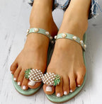 Women Casual Flat Bohemian Pineapple Style Lady Sandals