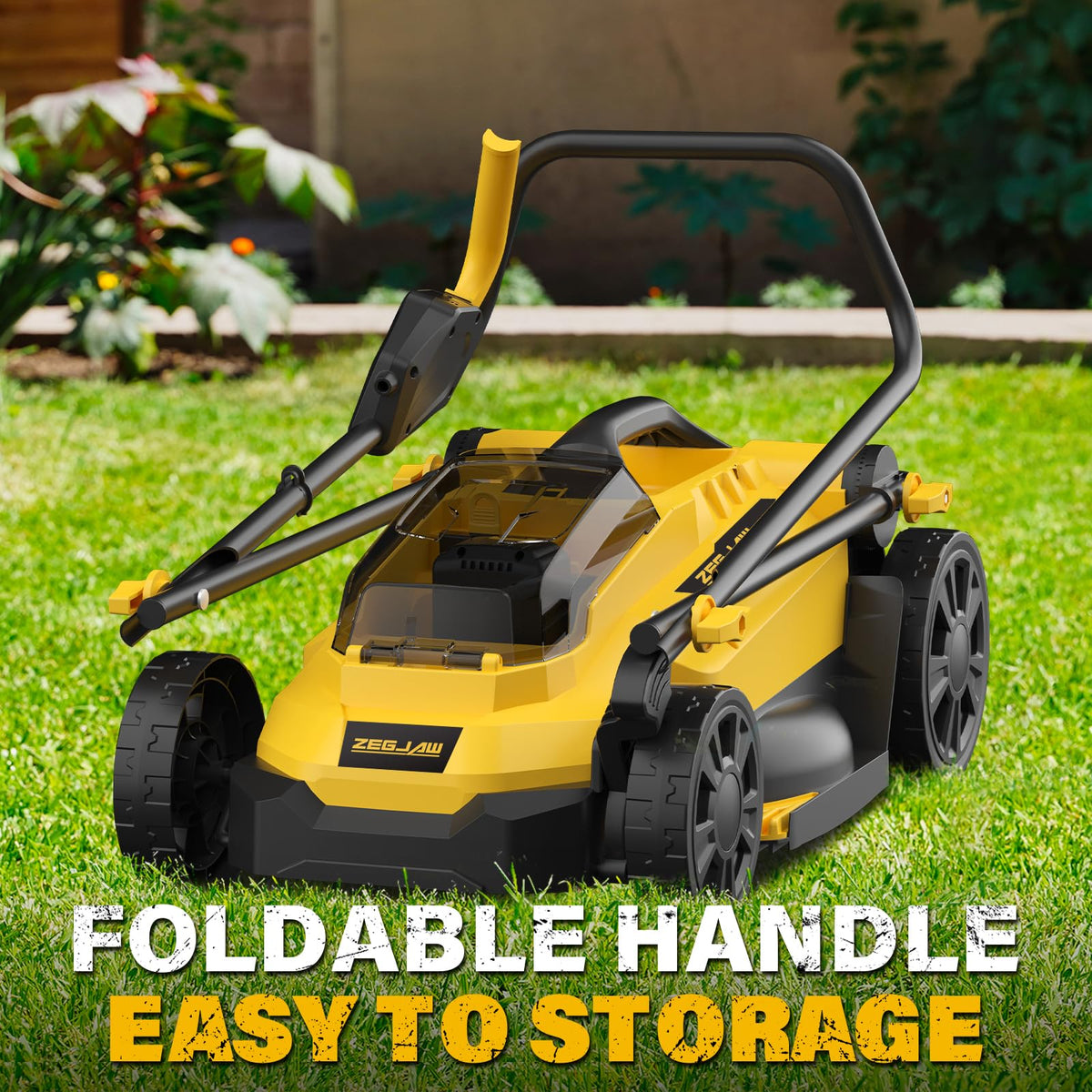 20v 13-inch Lawn Mower and 12-inch String Trimmer Combo with 2x4.0Ah Batteries and Charger, Grass Cutter with 5-Position Height Adjustment, Weed Wacker with 8pcs Line for Yard, Garden