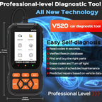 OBD2 Car Scanner Diagnostic Scan Tool, Professional Mechanic Vehicle Fault Code Reader,Auto Read Fault Code Check Engine Light For OBDII Protocol Cars