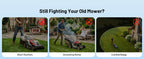 21" 40V Cordless Lawn Mower, Self-Propelled &amp; Push 2-in-1 Battery Powered Lawnmower with 2 x 8.0Ah