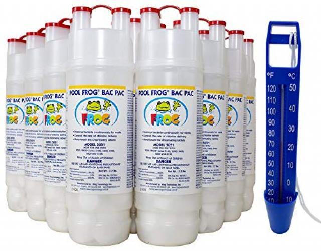 Pool Frog Bac Pac Chlorine Cartridge Refill 12-Pack â€“ Model 5051 Fits 6100, 5400, 5100, 5200, 5600 (with Bonus Extra Large