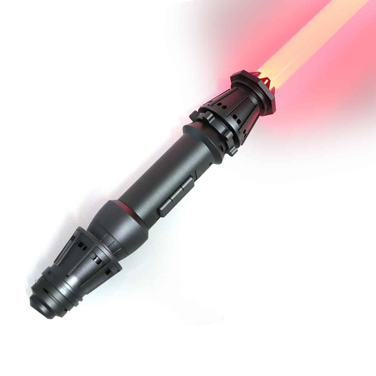 ZiaSabers RSW Neopixel Lightsaber with Xenopixel 2.0 Soundboard - Black Aluminum Hilt Star Wars Rey Skywalker Lightsabers - Strip LED with 12 Preset Colors and Smooth Swing Sounds