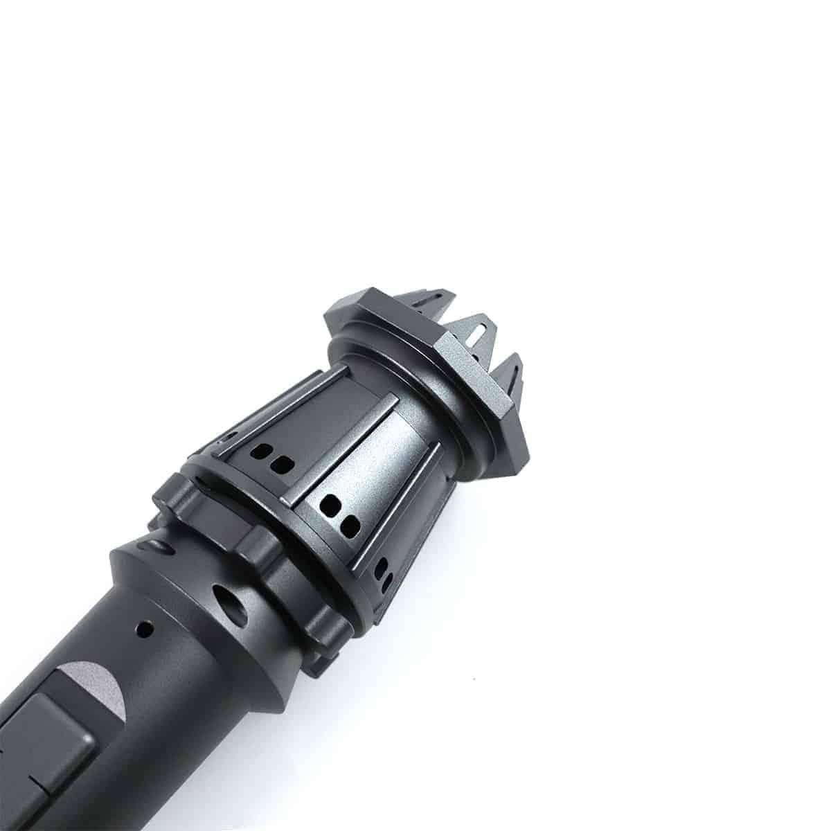 ZiaSabers RSW Neopixel Lightsaber with Xenopixel 2.0 Soundboard - Black Aluminum Hilt Star Wars Rey Skywalker Lightsabers - Strip LED with 12 Preset Colors and Smooth Swing Sounds