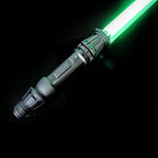 ZiaSabers RSW Neopixel Lightsaber with Xenopixel 2.0 Soundboard - Black Aluminum Hilt Star Wars Rey Skywalker Lightsabers - Strip LED with 12 Preset Colors and Smooth Swing Sounds