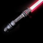 ZiaSabers RSW Neopixel Lightsaber with Xenopixel 2.0 Soundboard - Black Aluminum Hilt Star Wars Rey Skywalker Lightsabers - Strip LED with 12 Preset Colors and Smooth Swing Sounds