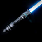 ZiaSabers RSW Neopixel Lightsaber with Xenopixel 2.0 Soundboard - Black Aluminum Hilt Star Wars Rey Skywalker Lightsabers - Strip LED with 12 Preset Colors and Smooth Swing Sounds