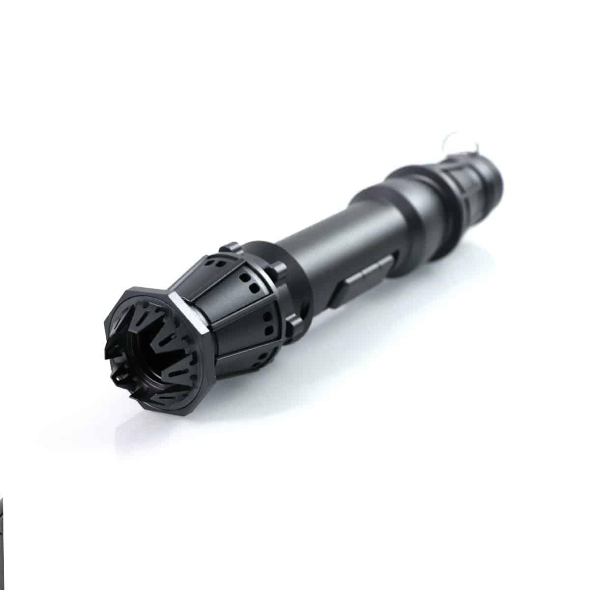 ZiaSabers RSW Neopixel Lightsaber with Xenopixel 2.0 Soundboard - Black Aluminum Hilt Star Wars Rey Skywalker Lightsabers - Strip LED with 12 Preset Colors and Smooth Swing Sounds