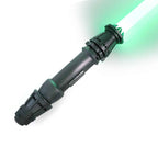 ZiaSabers RSW Neopixel Lightsaber with Xenopixel 2.0 Soundboard - Black Aluminum Hilt Star Wars Rey Skywalker Lightsabers - Strip LED with 12 Preset Colors and Smooth Swing Sounds