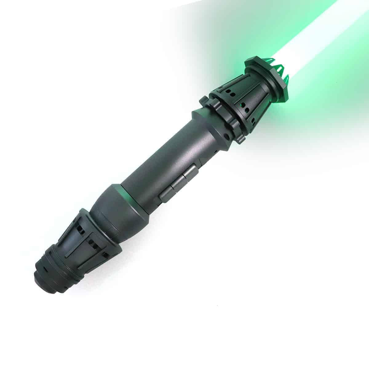 ZiaSabers RSW Neopixel Lightsaber with Xenopixel 2.0 Soundboard - Black Aluminum Hilt Star Wars Rey Skywalker Lightsabers - Strip LED with 12 Preset Colors and Smooth Swing Sounds
