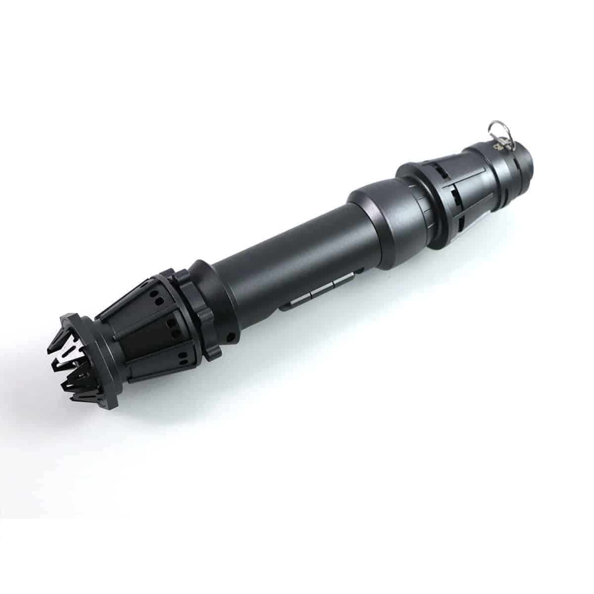 ZiaSabers RSW Neopixel Lightsaber with Xenopixel 2.0 Soundboard - Black Aluminum Hilt Star Wars Rey Skywalker Lightsabers - Strip LED with 12 Preset Colors and Smooth Swing Sounds