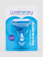 Lovehoney Double Ding Vibrating Cock Ring, Blue