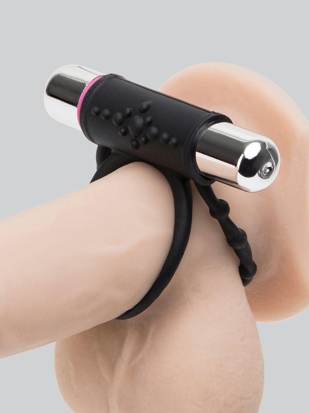 Tracey Cox Supersex Twin Silicone Vibrating Love Ring for Couples, Black