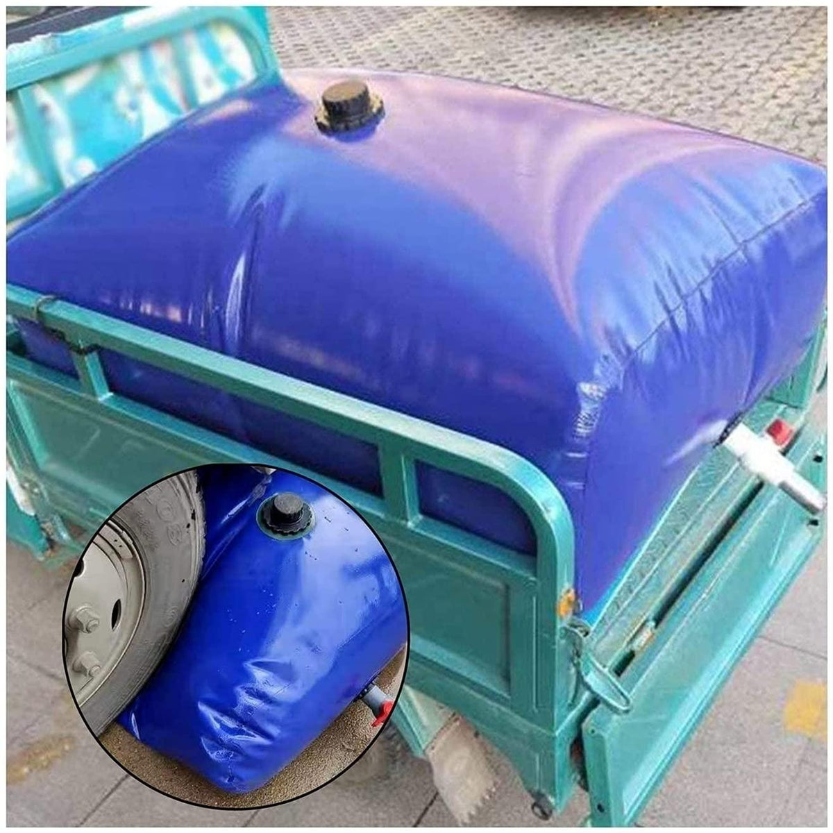 YJFENG Water Carrier Container, Foldable PVC Pressure-Resistant Water Storage Bag, Large Capacity Drought Prevention Carrier Water Tank, Transport Water Bladder for Garden Watering Irrigation