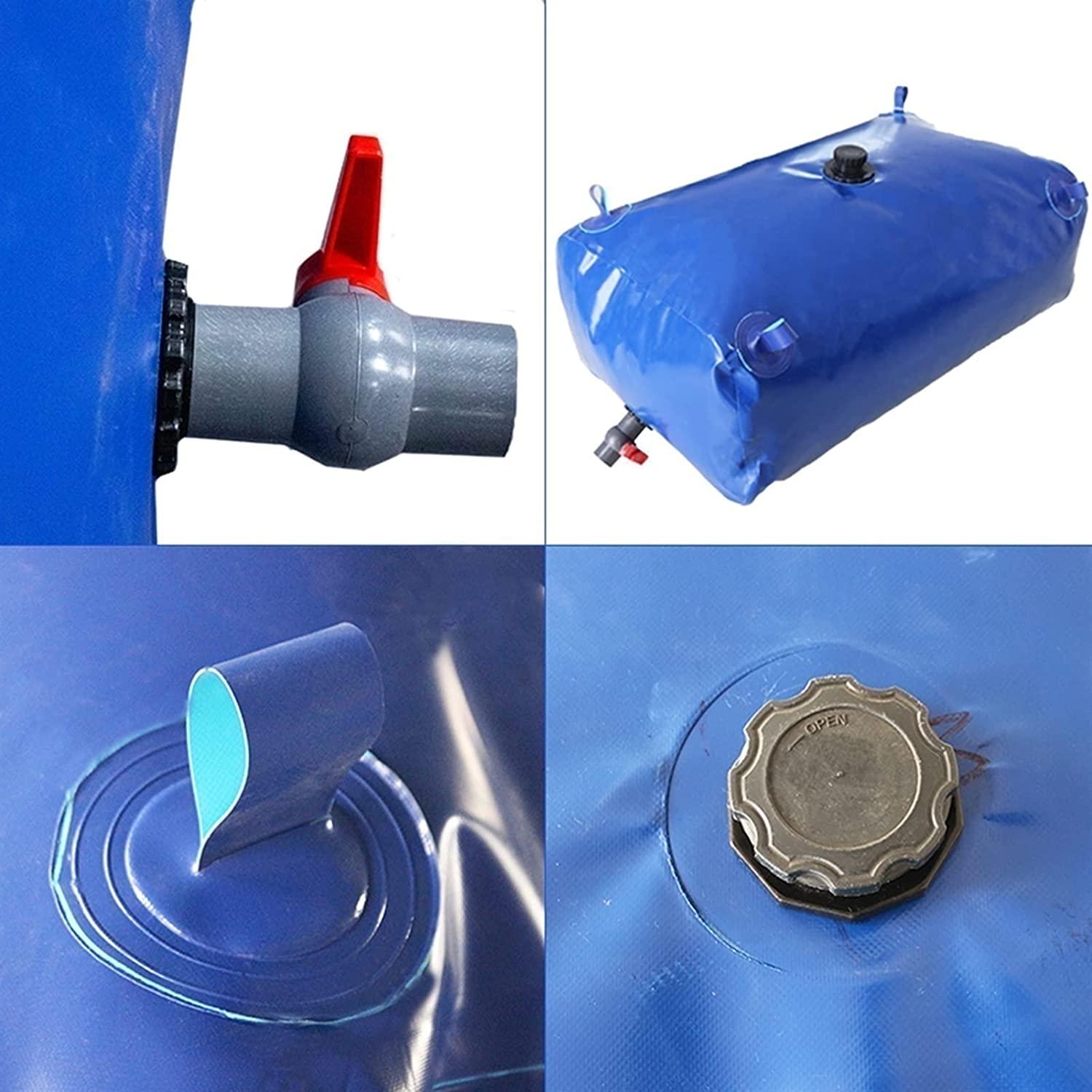 YJFENG Water Carrier Container, Foldable PVC Pressure-Resistant Water Storage Bag, Large Capacity Drought Prevention Carrier Water Tank, Transport Water Bladder for Garden Watering Irrigation