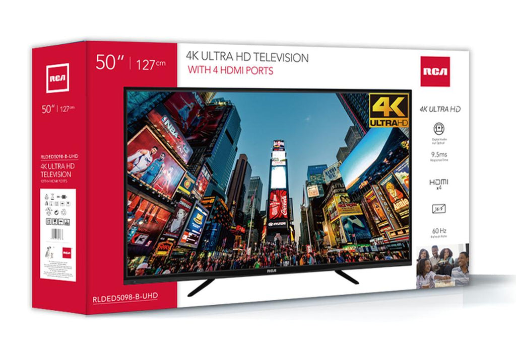 rca 50" class 4k ultra hd (2160p) led tv (rlded5098-uhd)