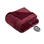 Gracie Mills Berber Elect Electric Blanket w/2 20 Heat Level Setting Controllers - Full, Red - BR54-0390