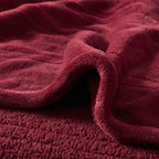 Gracie Mills Berber Elect Electric Blanket w/2 20 Heat Level Setting Controllers - Full, Red - BR54-0390